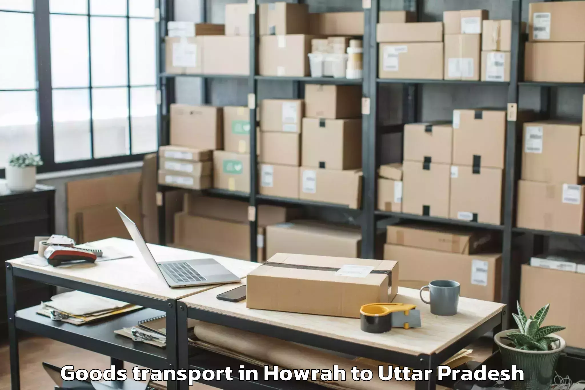 Affordable Howrah to Etawa Goods Transport